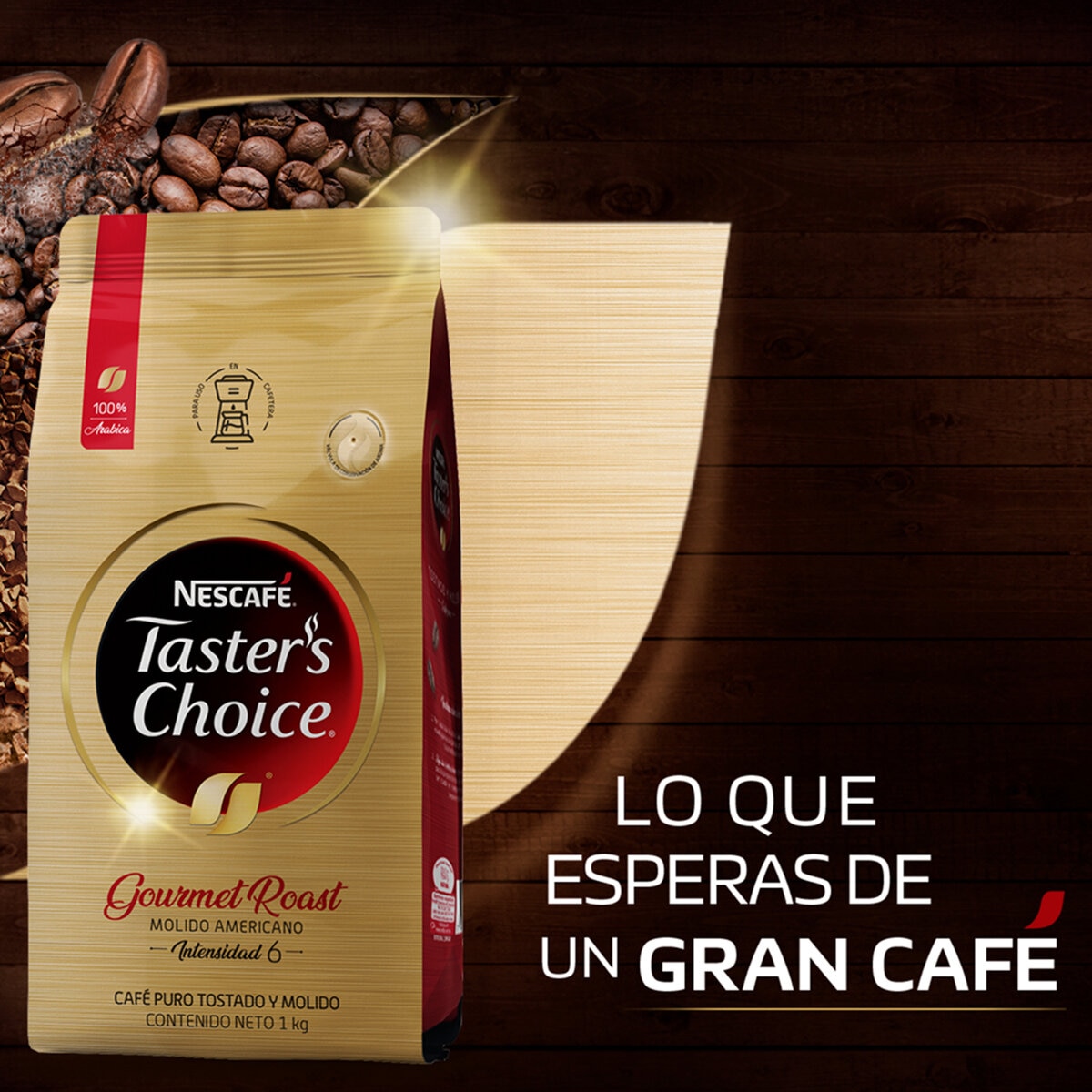 Taster's Choice Café Café Tostado y Molido 1 Kg