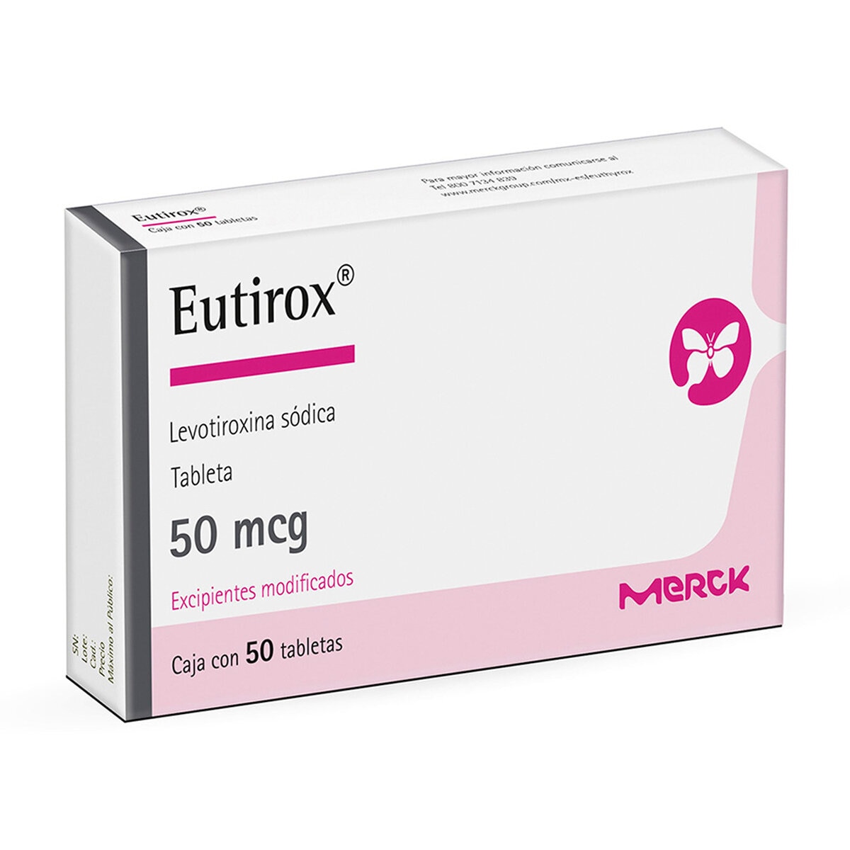 Eutirox 50mcg 50 Tabletas