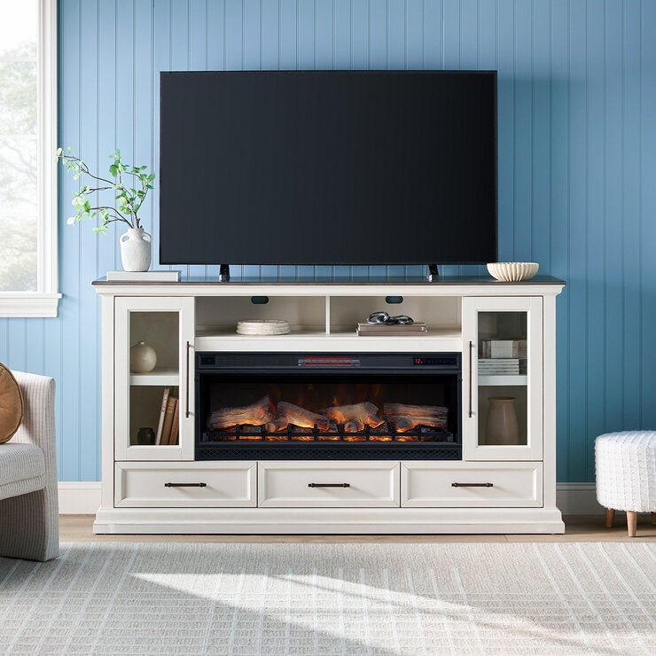 Tresanti, Consola de TV con Chimenea Eléctrica Tresanti, Consola de TV con Chimenea Eléctrica