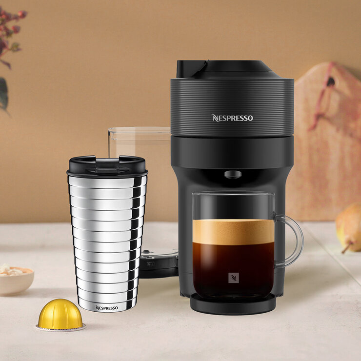 Nespresso Cafetera Pop Vertuo con Termo Incluye 12 Cápsulas de Café