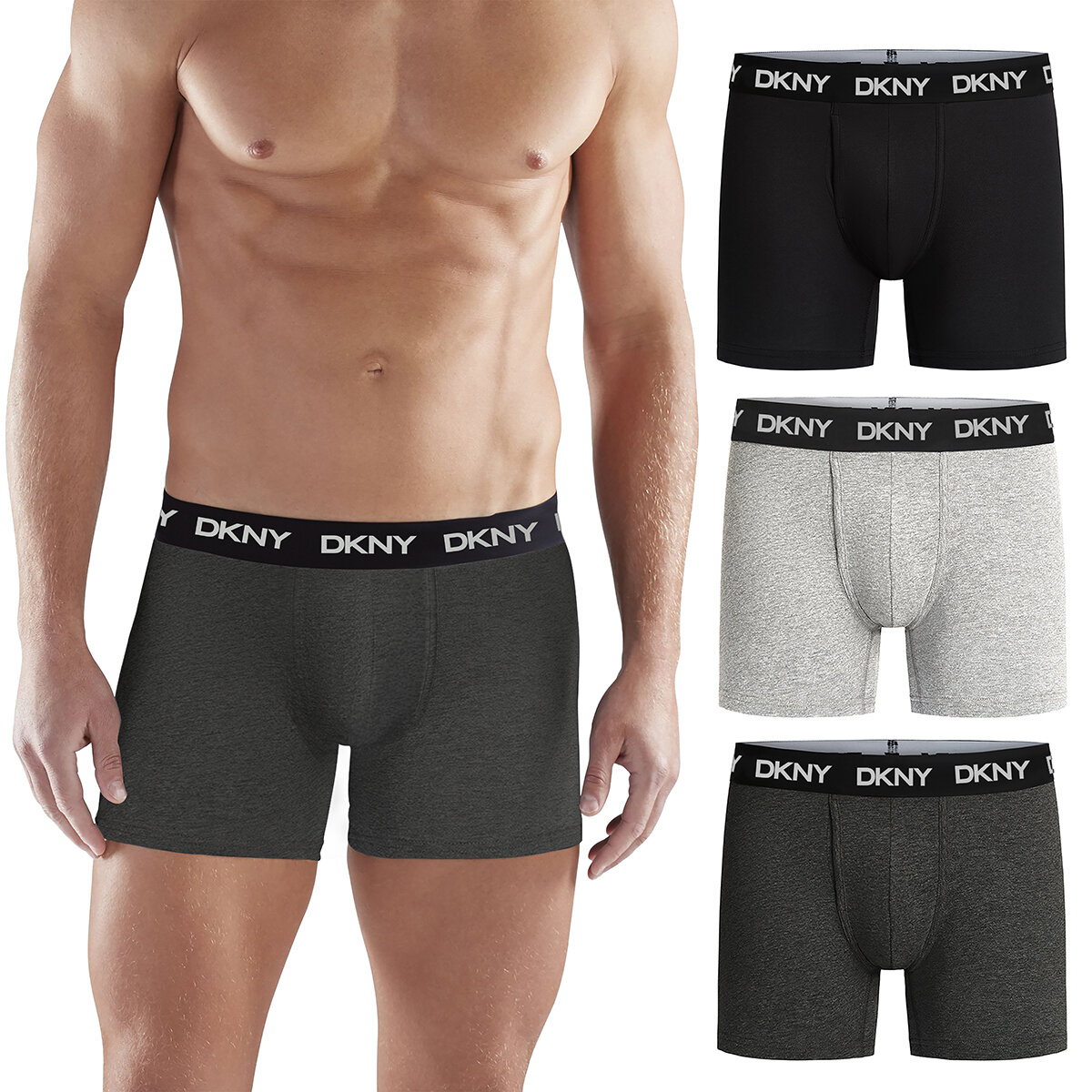 DKNY Bóxers para Caballero 4 piezas Mediana