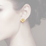 Aretes, Nudo de Amor, Oro Amarillo de 14K