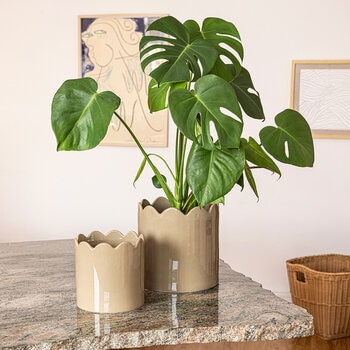 Over & Back, Inspiration Set de 2 Macetas Beige