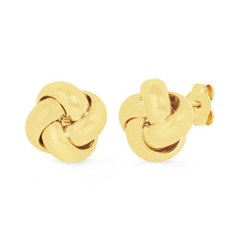 Aretes, Nudo de Amor, Oro Amarillo de 14K Aretes, Nudo de Amor, Oro Amarillo de 14K