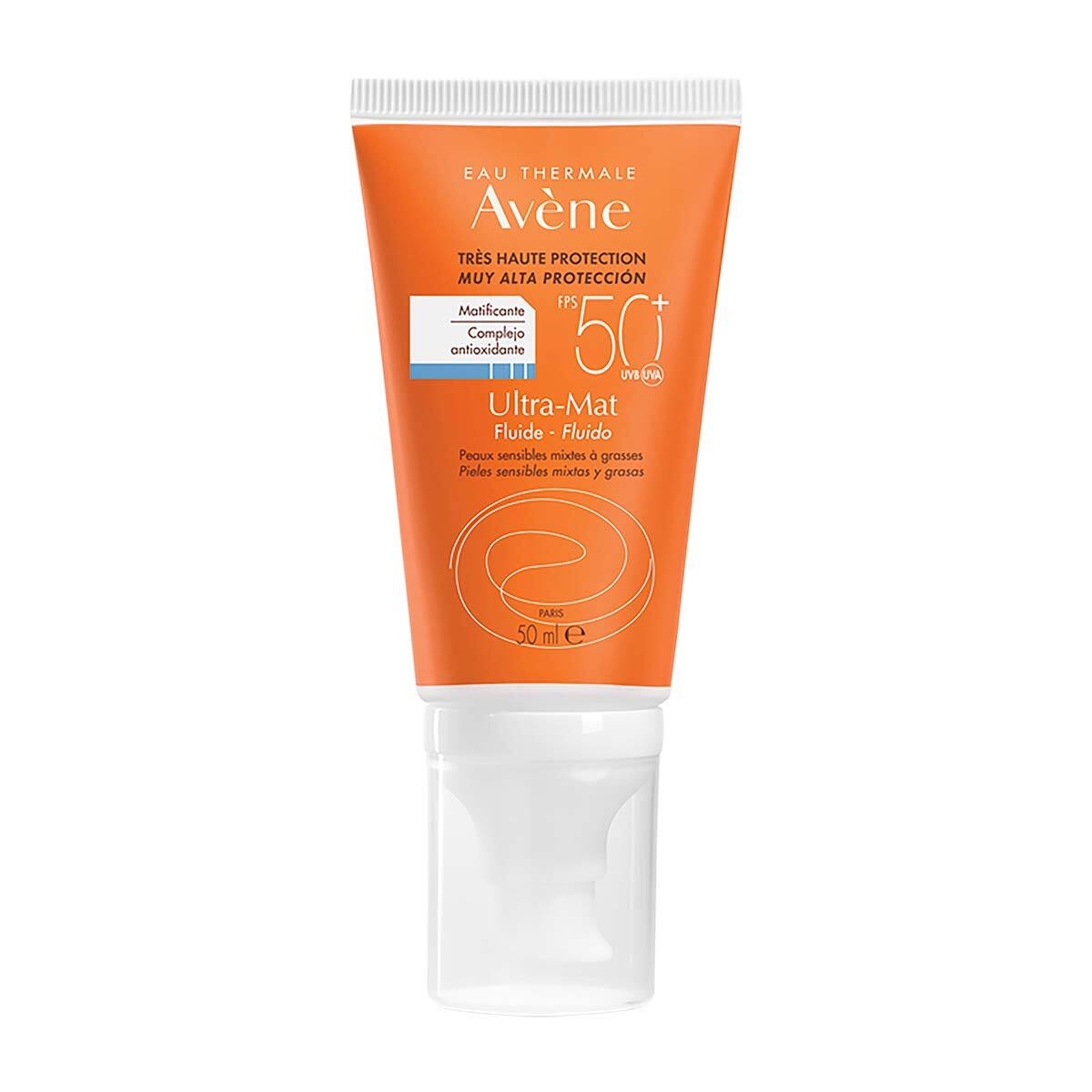 Avène Ultra Mat Fluido Protector Solar Toque Seco FPS 50+ 50 ml