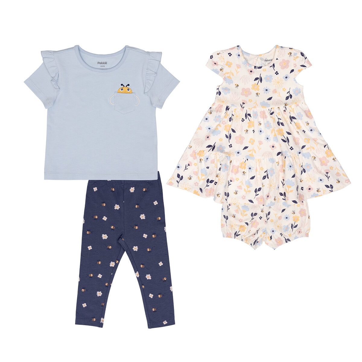 Pekkle Conjunto 4 piezas para Niños y Niñas Varias Tallas y Colores