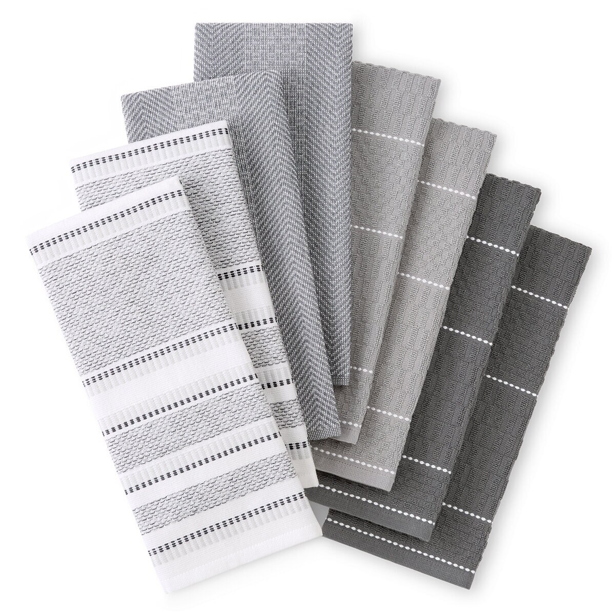 Culinary Classics, Toallas de Cocina 8 piezas, Gris