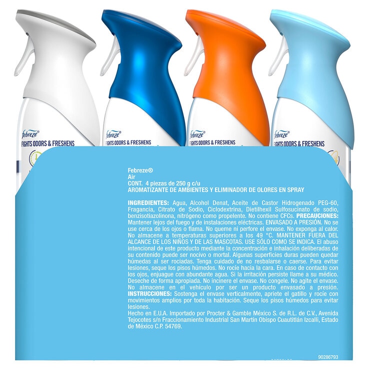 Febreze Air Aromatizante Ambiental 4 pzas de 250 gr
