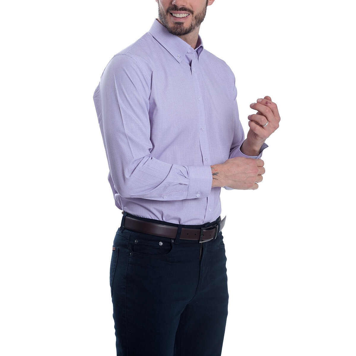 Chaps Camisa para Caballero Morado Cuello 16/16.5 Manga 32/33