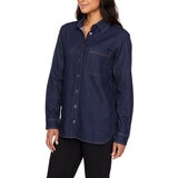 Buffalo David Bitton Camisa de jeans para Dama Azul lavado oscuro Extra Grande