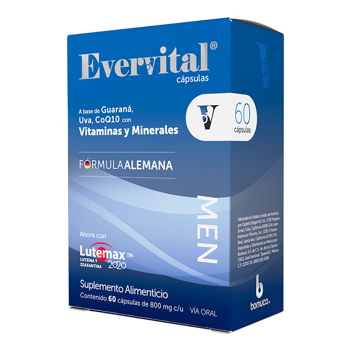 Evervital Men Vitaminas y Minerales 60 Cápsulas