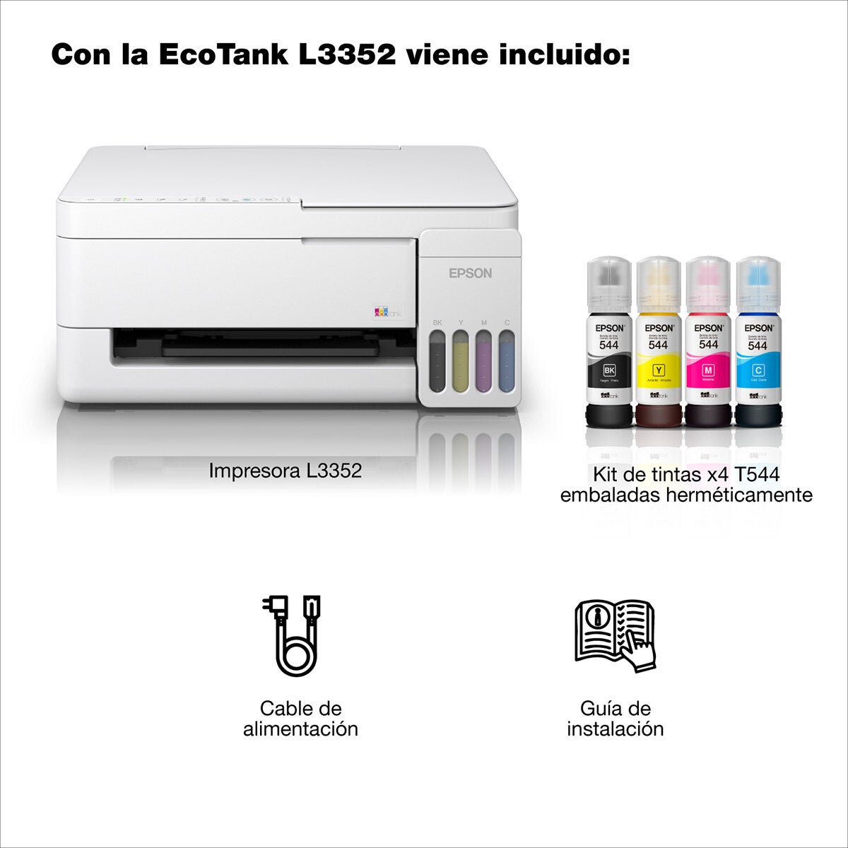 Epson Impresora Multifuncional Ecotank a Color Inalámbrica L3352