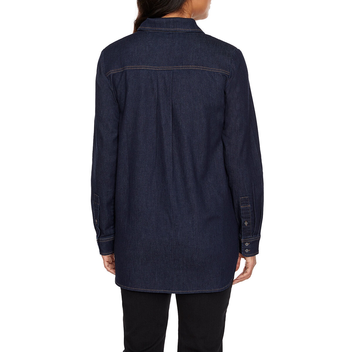 Buffalo David Bitton Camisa de jeans para Dama Azul lavado oscuro Extra Grande