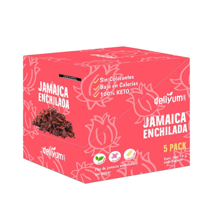 Deliyum Jamaica Enchilada Deshidratada 5 pzas de 70g Deliyum Jamaica Enchilada Deshidratada 5 pzas de 70g