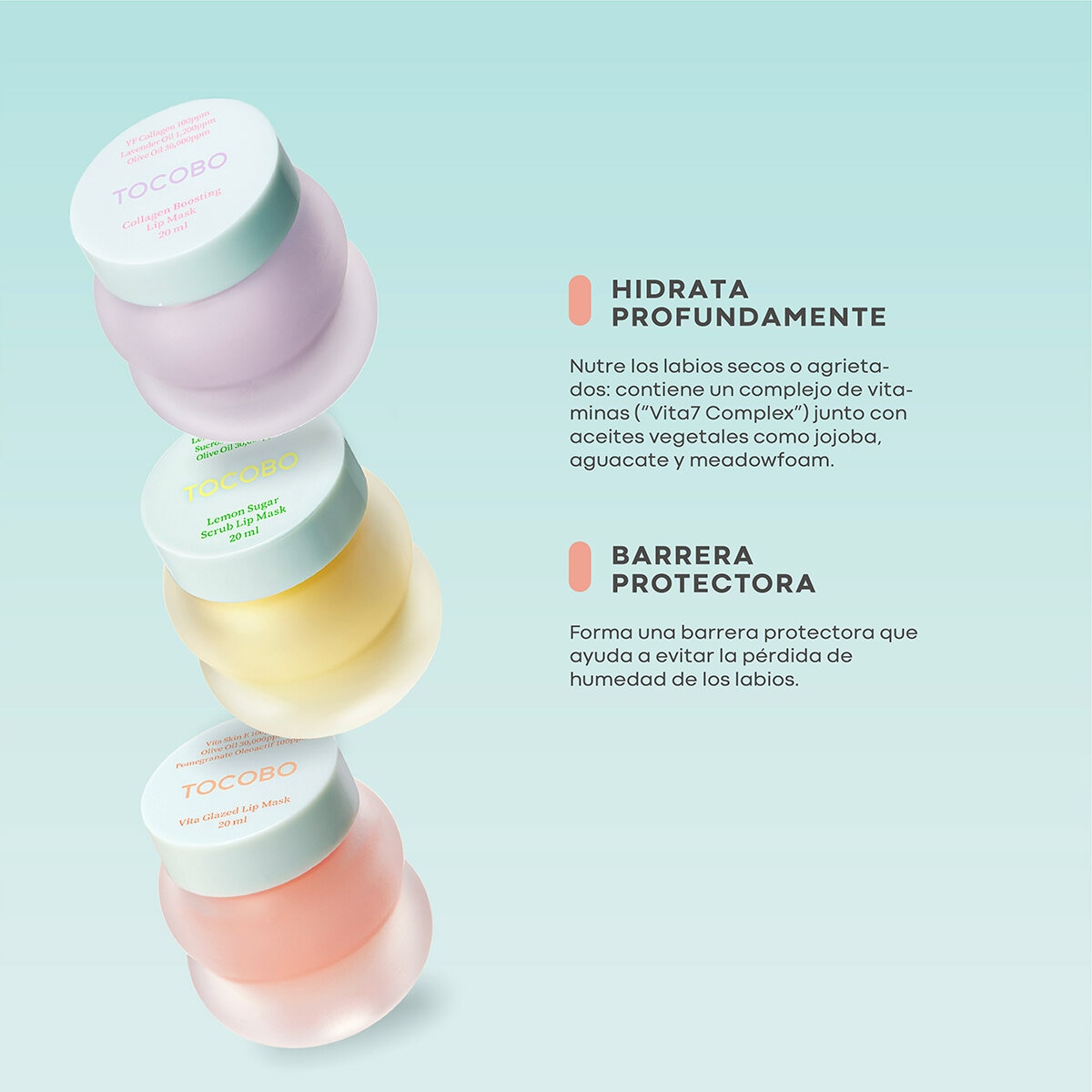 Tocobo Mascarillas Labiales 3 pzas