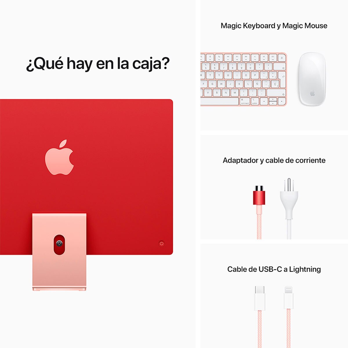 Apple iMac 24" con pantalla Retina 4.5K Chip M1 256 GB Rosa