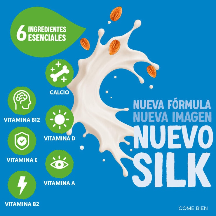 Silk Bebida de Almendra sin Azúcar 6 pzas de 946 ml
