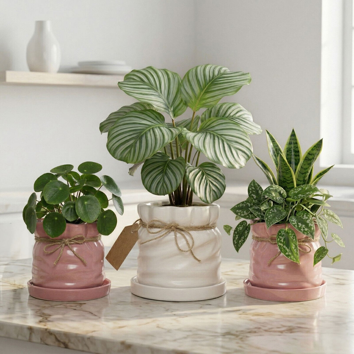 Estudio Floga, Macetas en Forma de Costal 3 piezas Estudio Floga, Macetas en Forma de Costal 3 piezas