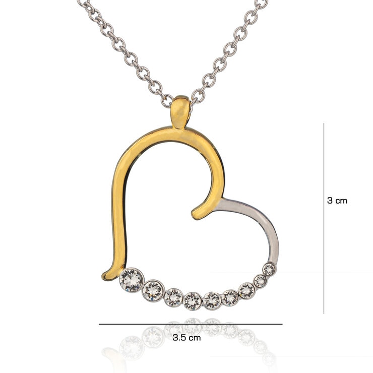 Mayfer, Juego de Collar con Dije De Corazón y Aretes