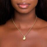 Cadena con Dije en forma de Lágrima, Oro Amarillo de 14K