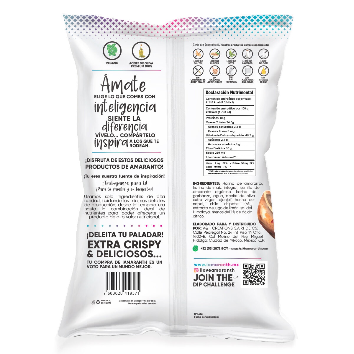 I Amaranth Churritos de Amaranto Chipotle 500 g