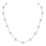 Collar de Perla Cultivada Agua Dulce, 45.72cm, Oro Amarillo de 14K