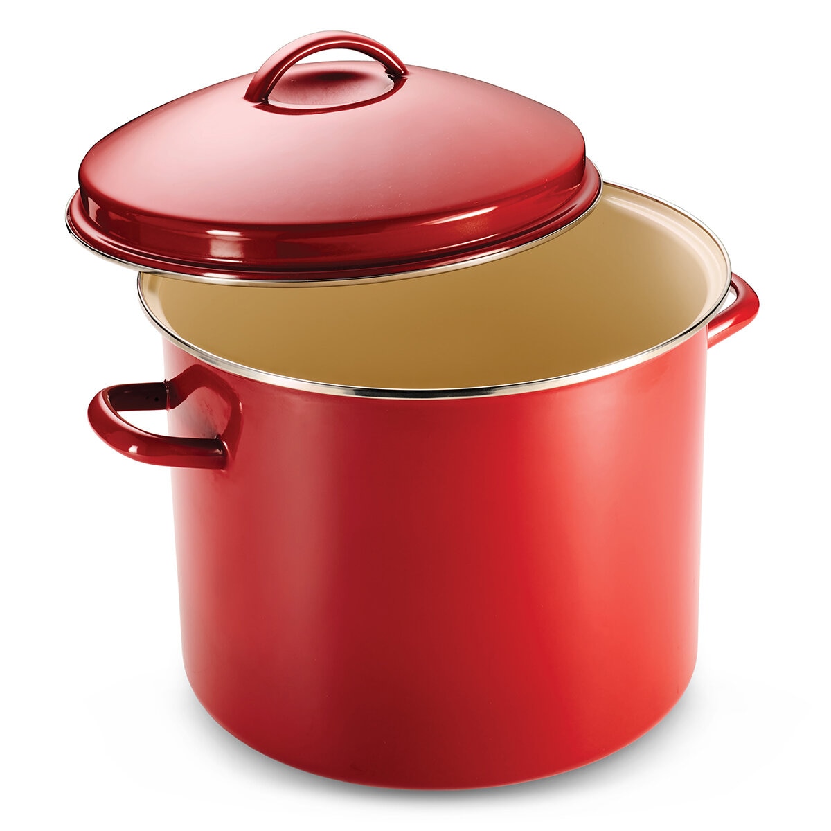 Tramontina Olla con Tapa de 15.1L de Acero Esmaltado