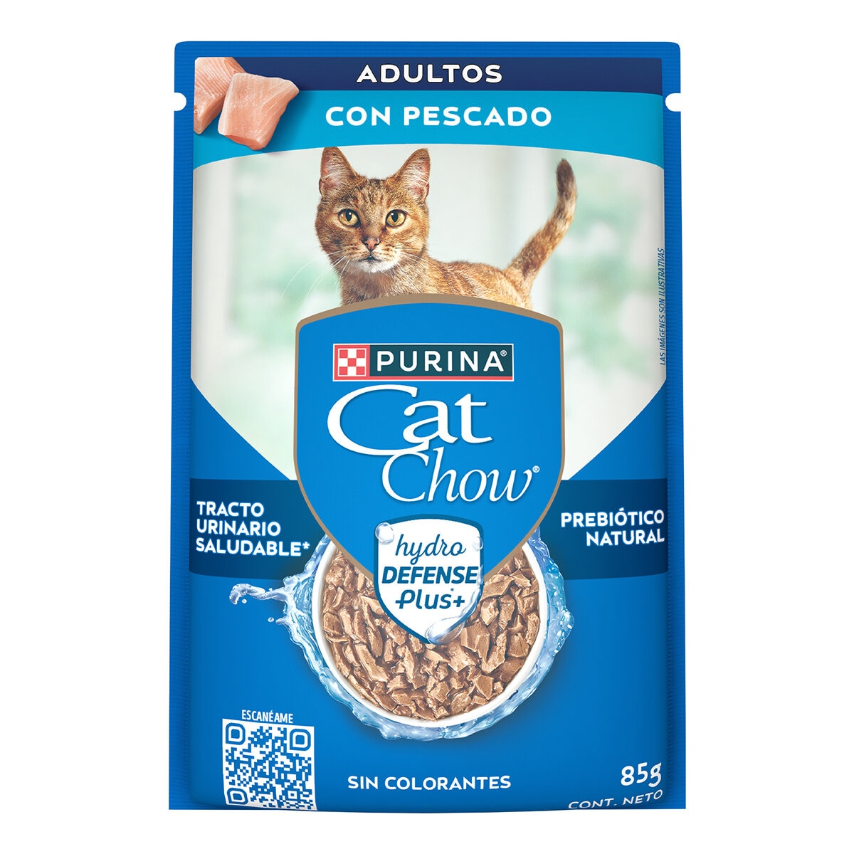 Cat Chow Purina Alimento Húmedo Adulto Sabor Pescado 24 pzas 85 g