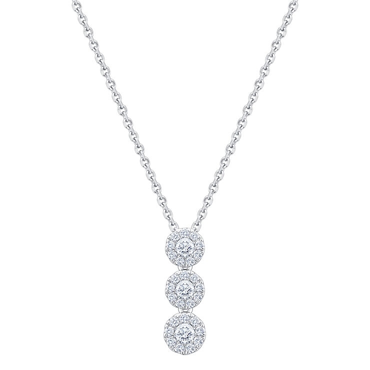 Dije de Diamantes 0.50ctw, Oro Blanco de 14K