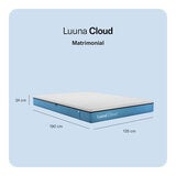 Luuna Cloud, Colchon Matrimonial, Memory Foam