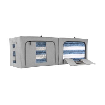 AG Box, Set de 2 Cajas Flexibles de Almacenamiento Grises