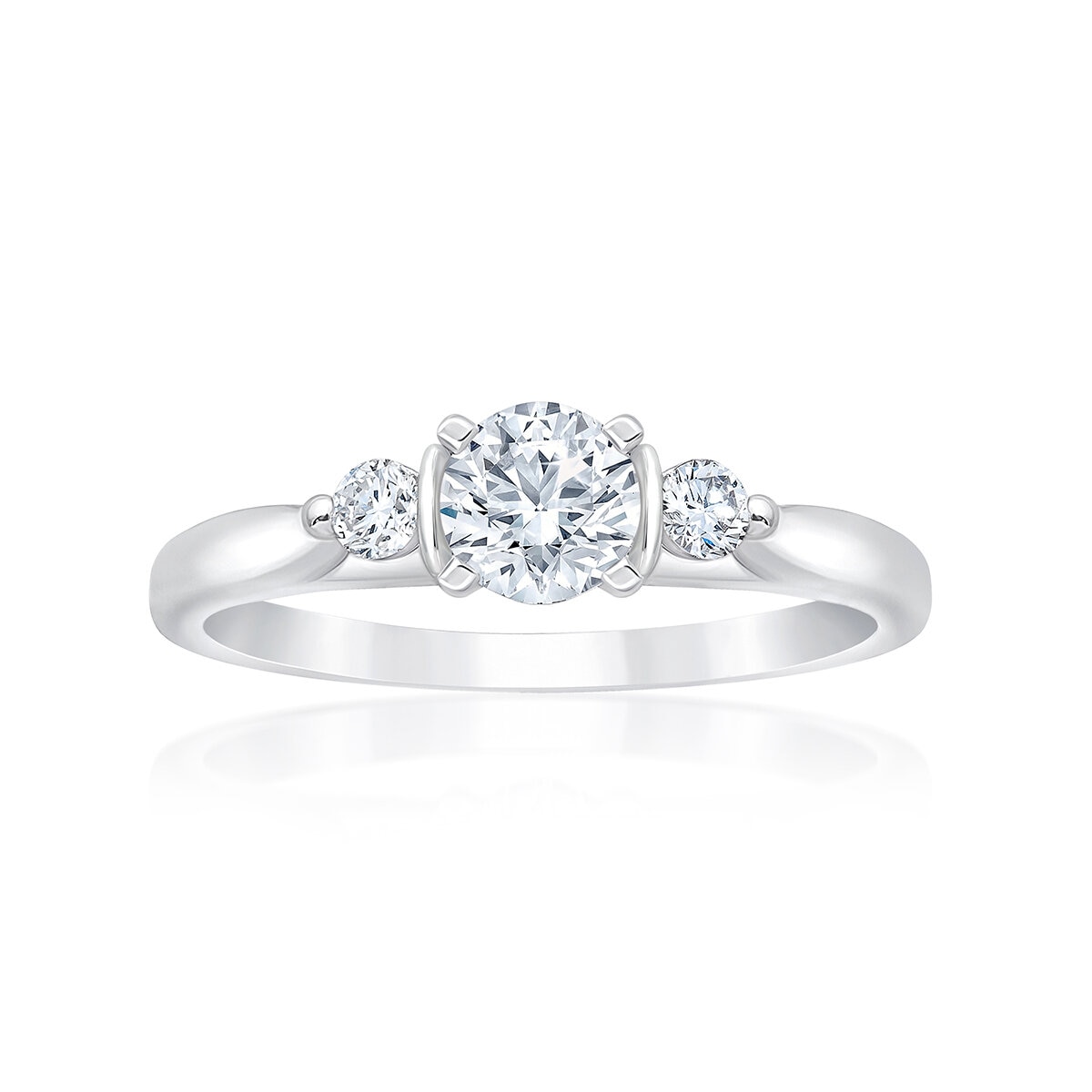 Anillo, Diamantes, 0.60ctw, Oro Blanco 14K