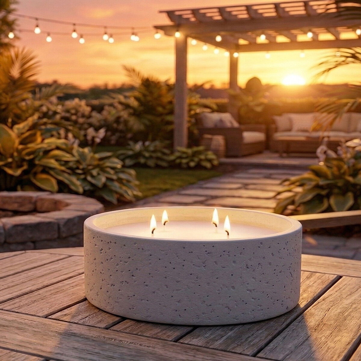 Essenza, Velas de Citronela para Exteriores 2 Piezas