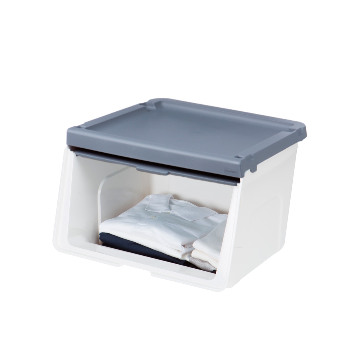 Litem, 2 Cajas Medianas de Almacenamiento Apilables, Gris | Costco México