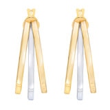 Arracadas, Oro Dos Tonos de 14K