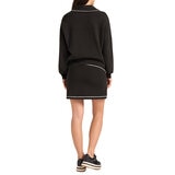 Max & Mia Set Sudadera con Falda Short para Dama Negro Chica