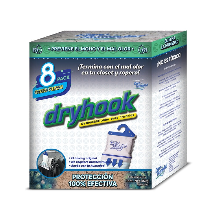 Cero Humedad Dry Hook Deshumidificador para Armarios 8 pzas