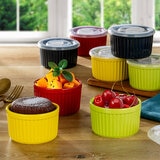 Signature Housewares Incorporated Ramequines con Tapas 8 piezas, Colores