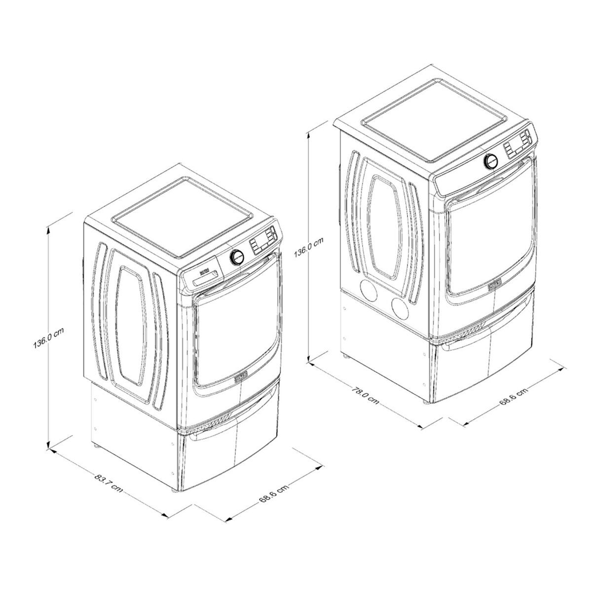 Maytag Combo de Lavado de Gas 23Kg/23Kg Pet Pro con Pedestal Maytag Combo de Lavado de Gas 23Kg/23Kg Pet Pro con Pedestal
