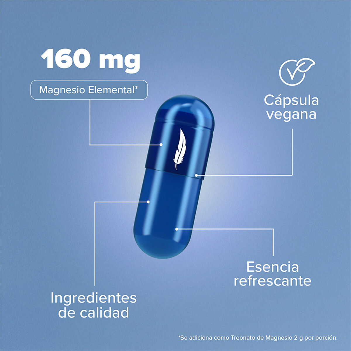 Birdman Treonato de Magnesio 2 Frascos de 90 Cápsulas