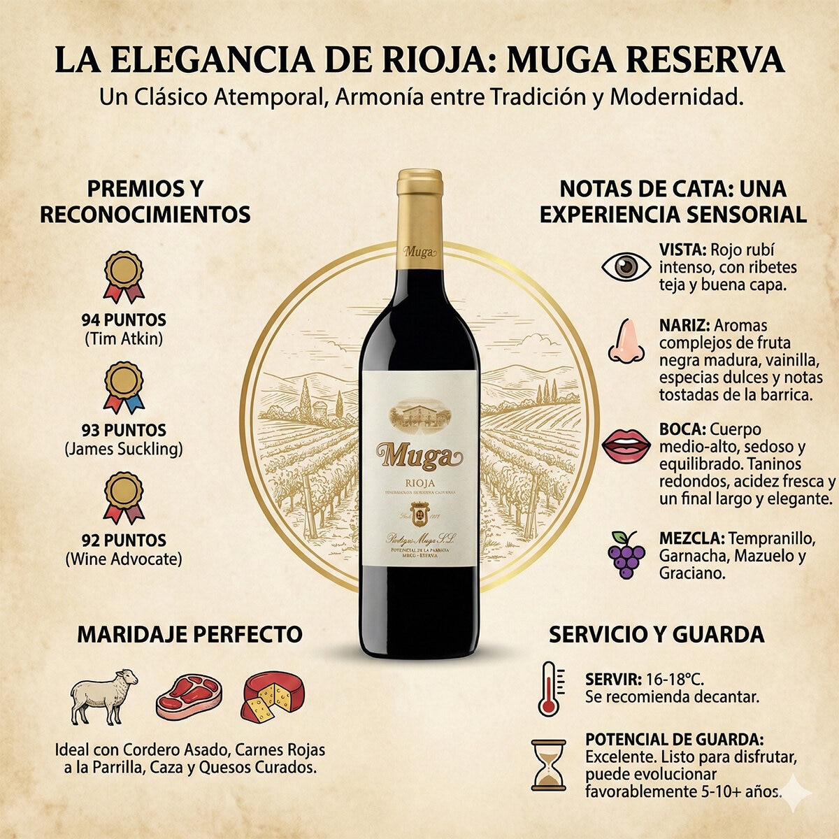 Vino Tinto Muga Reserva 750 ml Vino Tinto Muga Reserva 750 ml