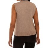 Mario Serrani Italy Chaleco de punto para Dama Café Chica