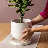 Over & Back, Noah Maceta de Cerámica con plato.