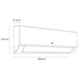 LG Aire Acondicionado ArtCool Inverter, VR242HW, Enfriamiento y Calefacción, 220V, 2 Toneladas, 22,000 BTU/h, WiFi
