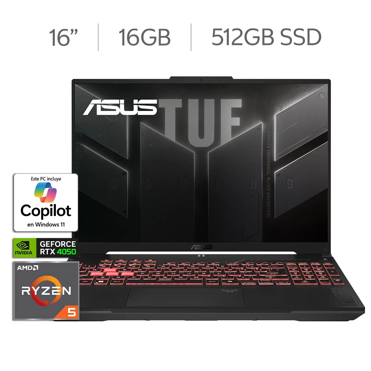 ASUS TUF Gaming A16 Laptop 16" Full HD AMD Ryzen 5 16GB 512GB SSD