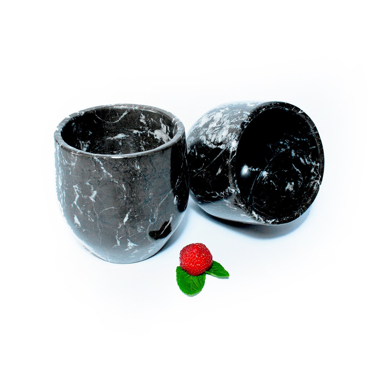 Luhom Juego de Vasos de Mármol 2 piezas Varios Colores