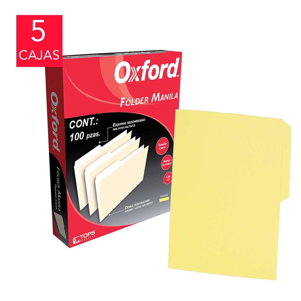 Oxford folder manila tamaño carta color amarillo Costco México