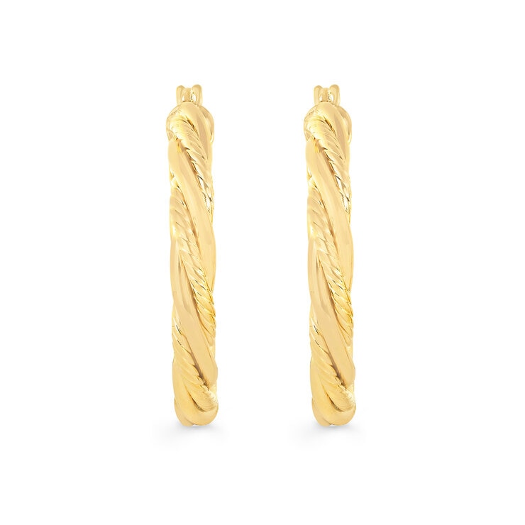 Arracadas Entrelazados, Oro Amarillo 14K