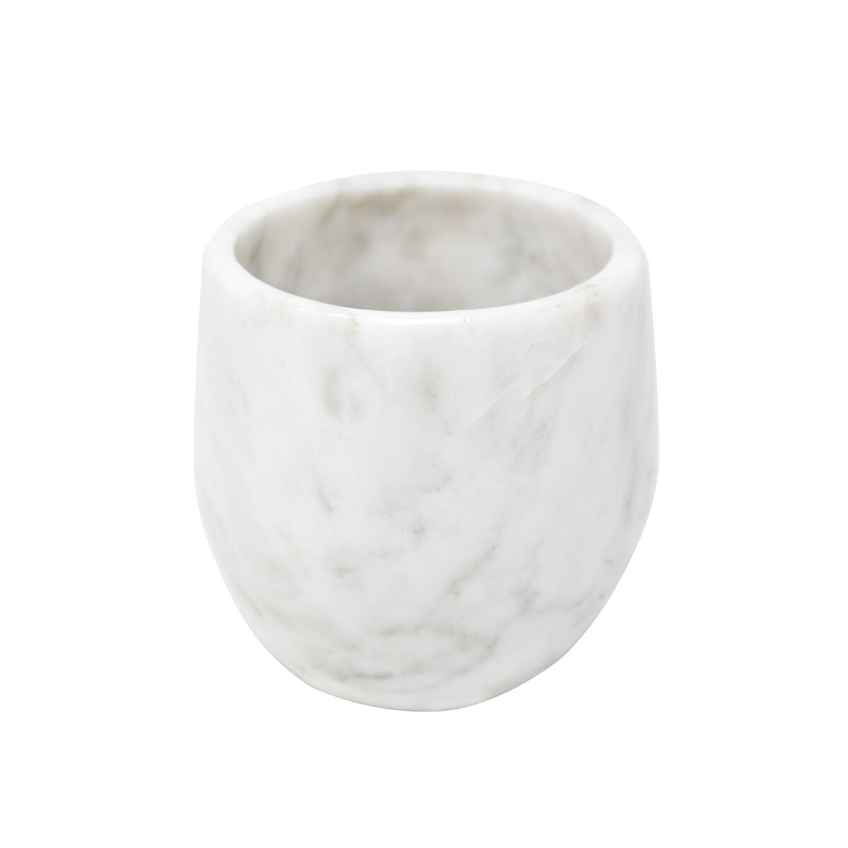 Luhom Juego de Vasos de Mármol 2 piezas Blanco