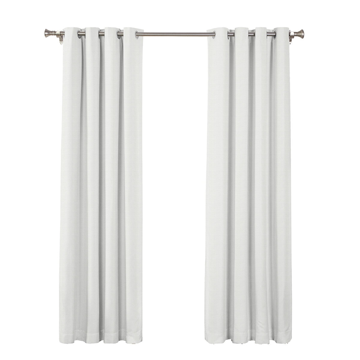 SUN + BLK, Cortina con Bloqueo Total de Luz 132 cm x 241 cm, WHITE 52X95